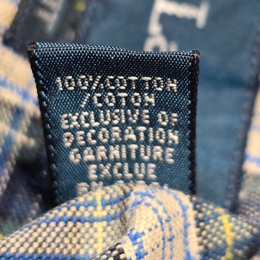 Ralph Lauren Button Down Shirt Mens Medium Blue Plaid Custom‎ Fit Long Sleeve